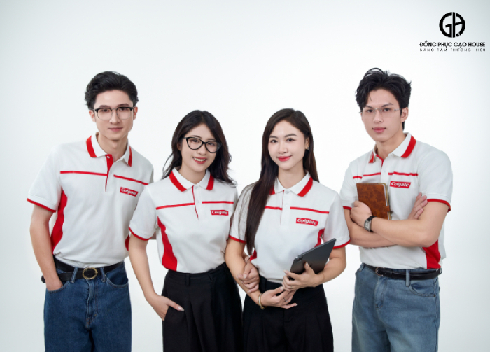 Áo thun đồng phục phối hông trẻ trung, năng động