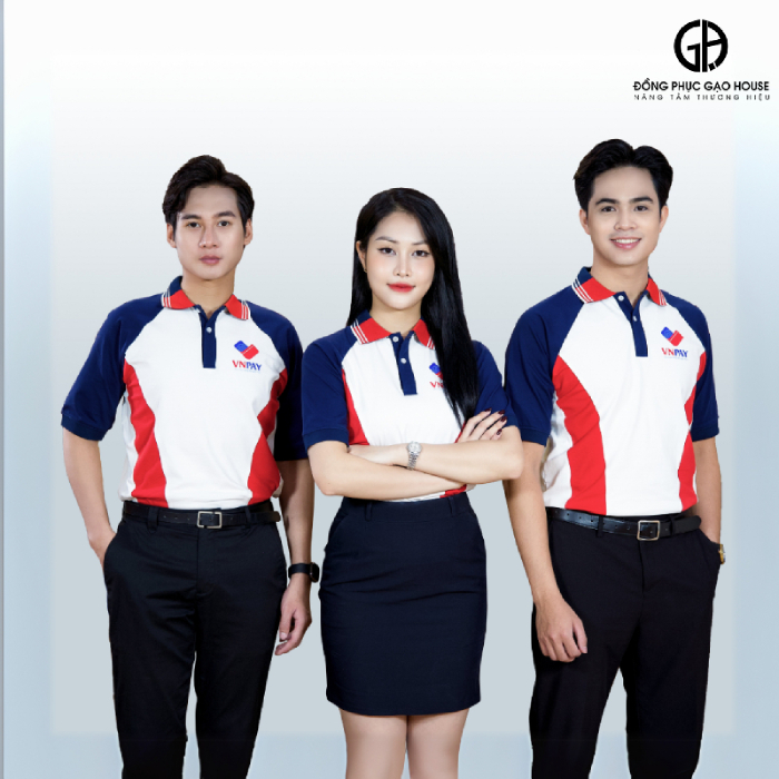 Áo công ty phối cầu vai sang trọng, chuyên nghiệp