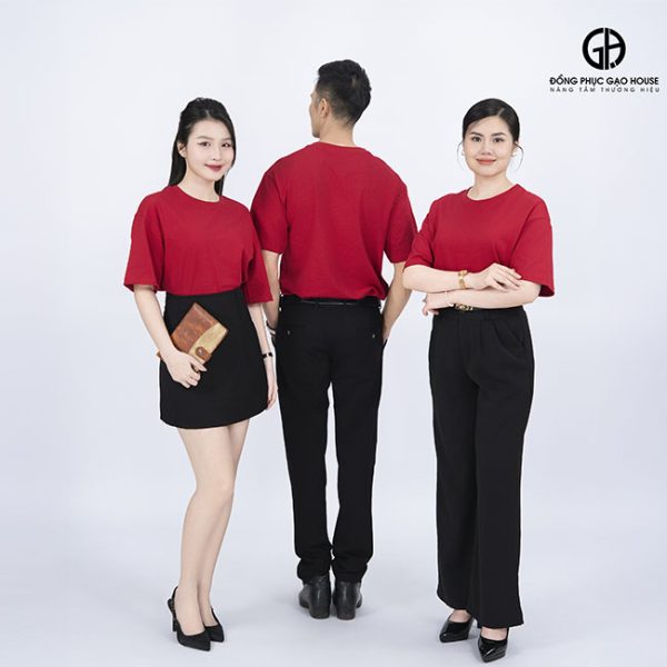 áo thun đồng phục công ty cổ tròn