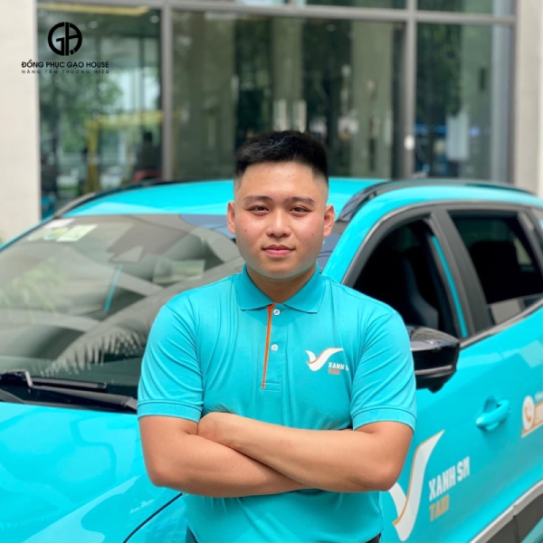 áo thun polo đồng phục xanh sm