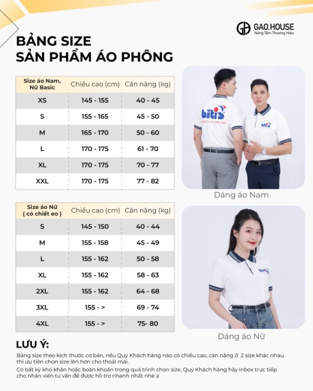 Bảng size chi tiết doanh nghiệp Bitis
