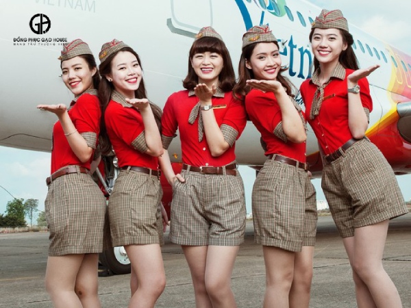 chất vải may áo đồng phục vietjet