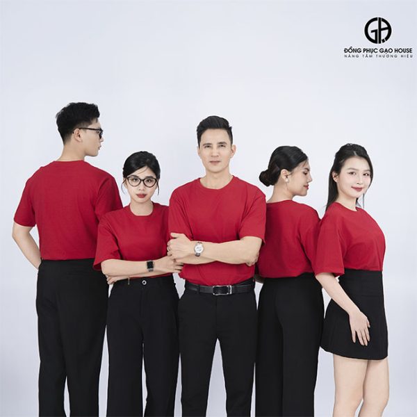 đồng phục công ty cổ tròn năng động