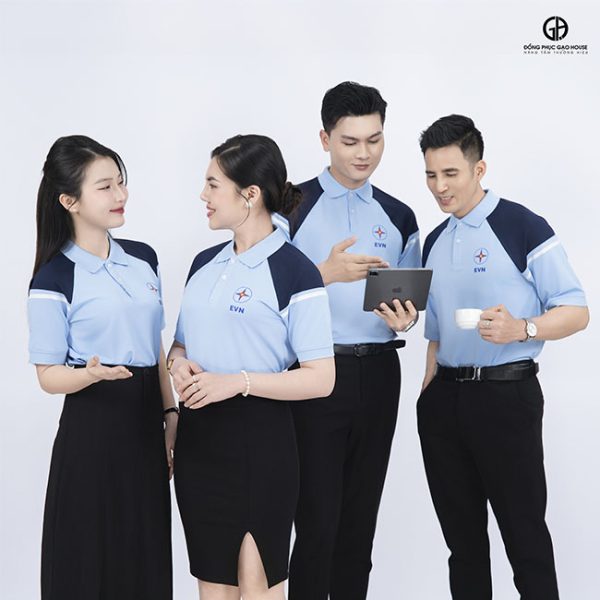 đồng phục công ty evn cổ bẻ