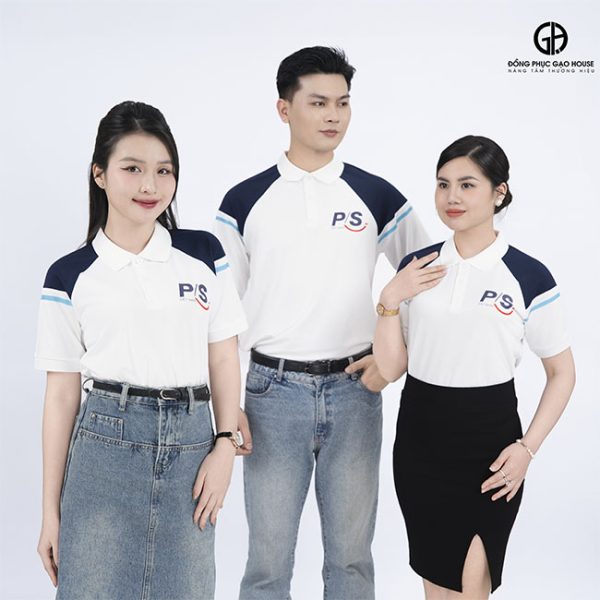 đồng phục công ty ps màu trắng