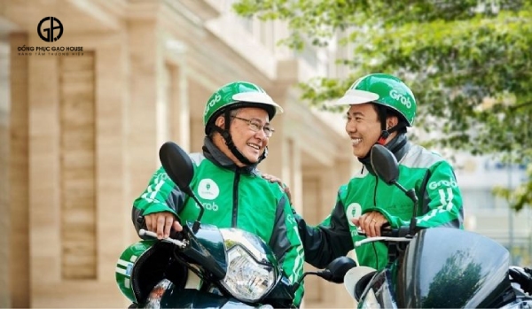 đồng phục grab màu xanh đặc trưng