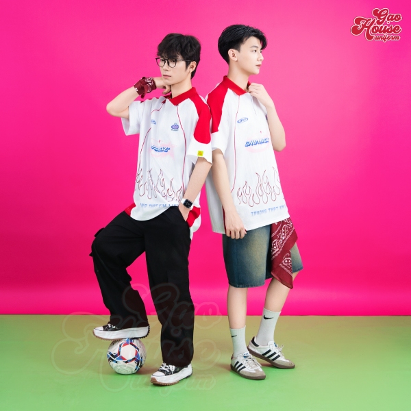 đồng phục lớp g bling màu trắng oversize