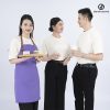 đồng phục nhà hàng ăn uống cổ tròn