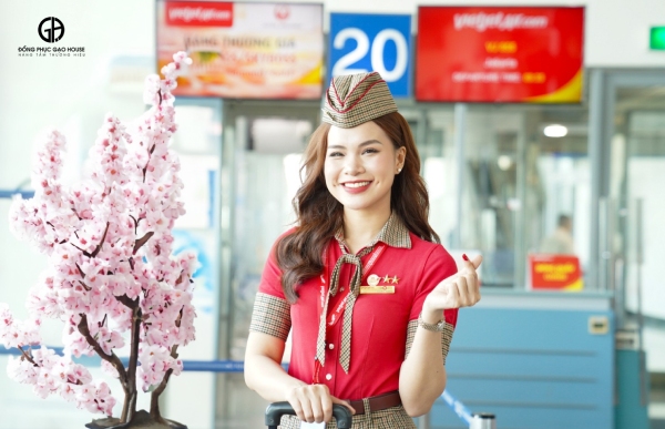 đồng phục tiếp viên trưởng vietjet