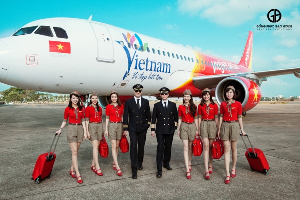 đồng phục vietjet air đẹp