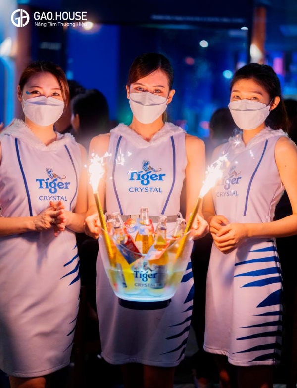 in đồng phục tiếp thị bia tiger