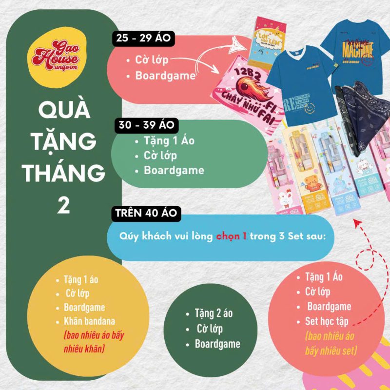 khuyến mãi áo lớp