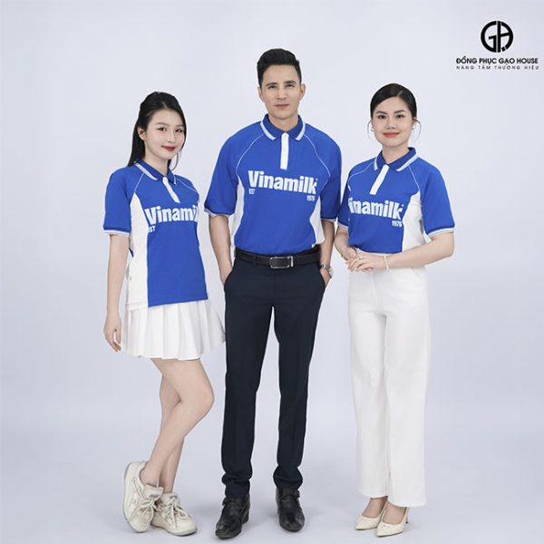 làm áo đồng phục công ty vinamilk cao cấp