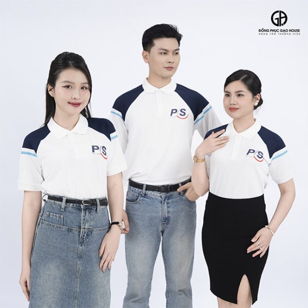Áo Công Ty P/S Màu Trắng Sáng Nổi Bật, Thanh Lịch