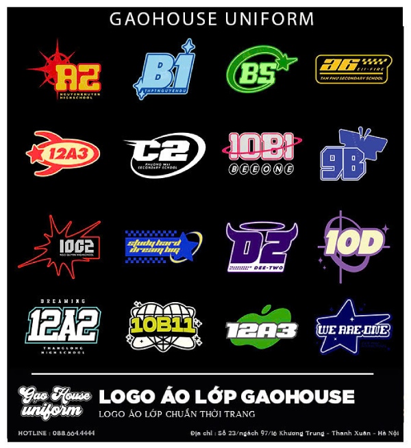 mẫu logo áo lớp đẹp, chất