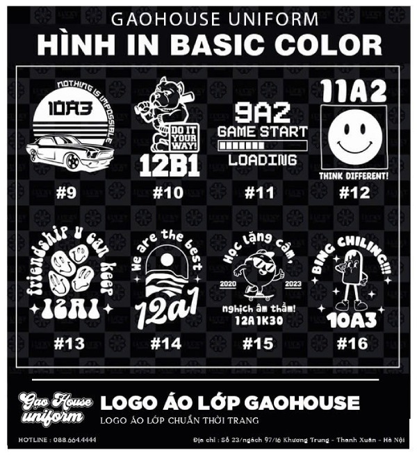 mẫu logo áo lớp đẹp, nổi bật