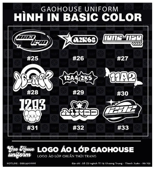 mẫu logo áo lớp đẹp, nổi bật