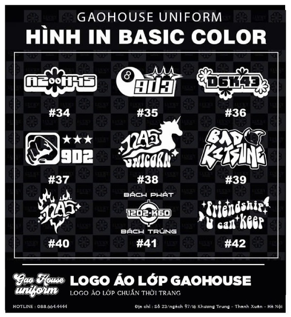 mẫu logo áo lớp đẹp, nổi bật