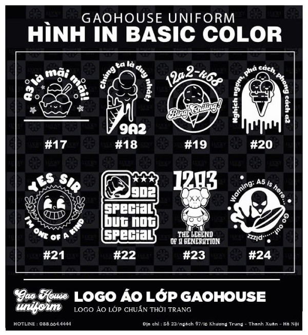 mẫu logo áo lớp đẹp, nổi bật