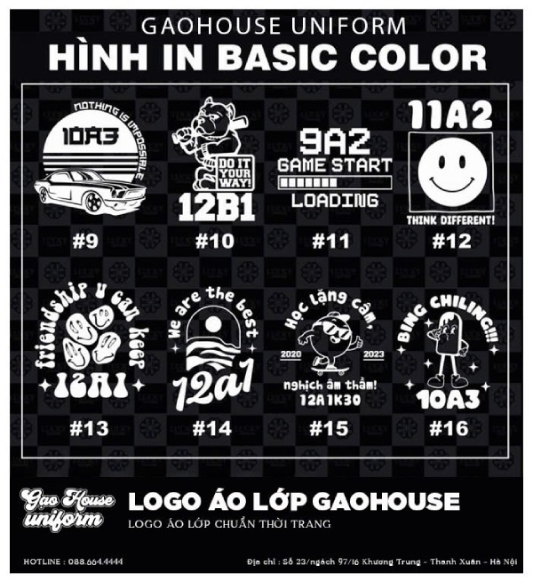 mẫu logo áo lớp đẹp, nổi bật