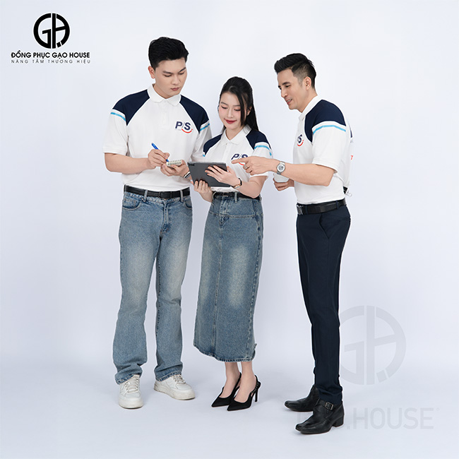 may áo đòng phục công ty p/s