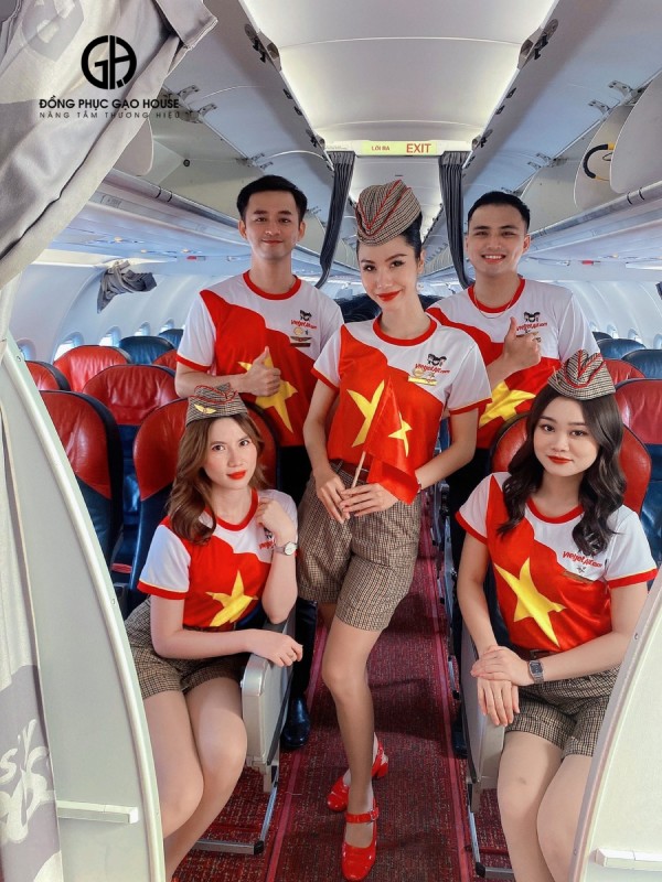 may đồng phục vietjet cao cấp