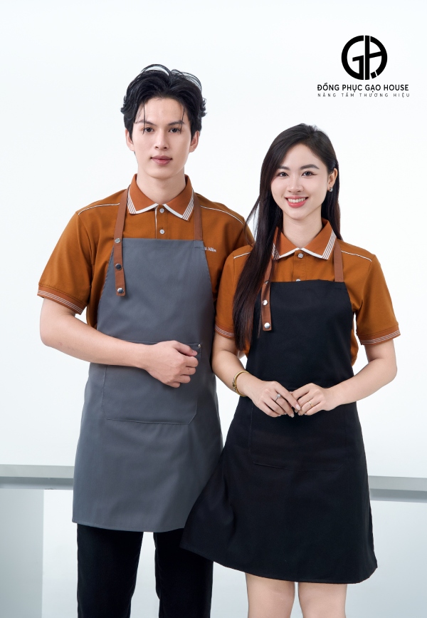 may tạp dề đồng phục gạo house