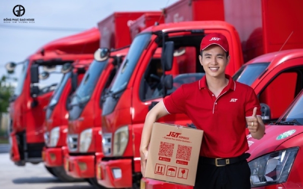 mũ đồng phục giao hàng j&t