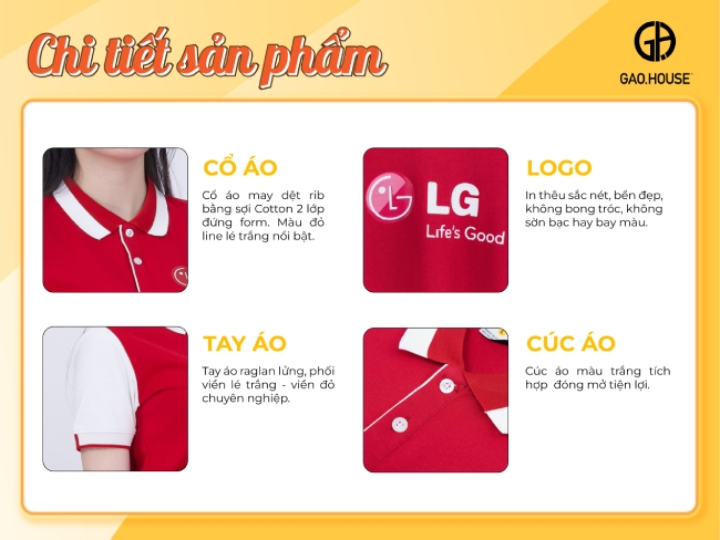 Sản phẩm chi tiết đồng phục doanh nghiệp LG