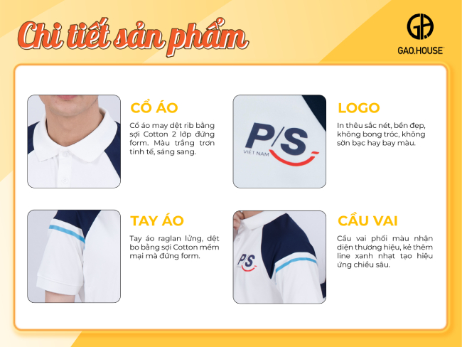 Sản phẩm chi tiết đồng phục doanh nghiệp PS
