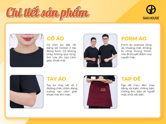 Sản phẩm chi tiết đồng phục doanh nghiệp thun đen