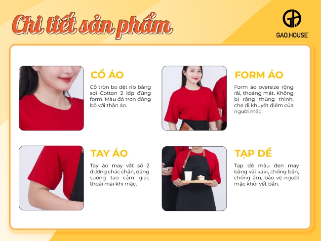 Sản phẩm chi tiết đồng phục doanh nghiệp thun đỏa