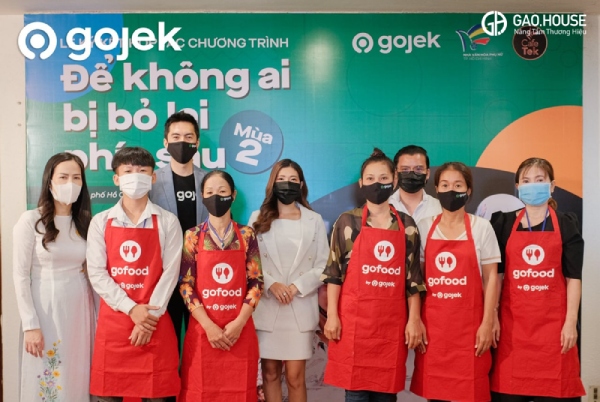 tạp dề đồng phục gojek