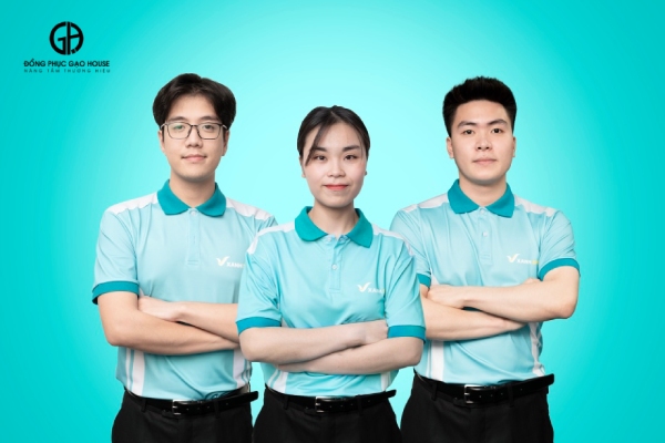 vải lacoste may đồng phục xanh sm