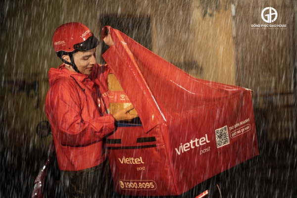 vải nylon may đồng phục giao hàng viettel post