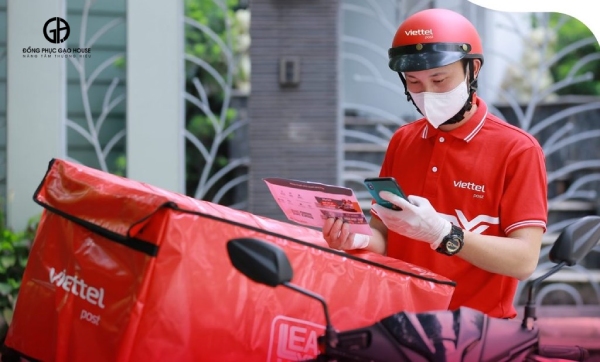 vải poly may đồng phục viettel post cao cấp