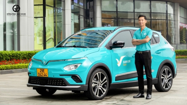 vải poly may đồng phục xanh sm đẹp