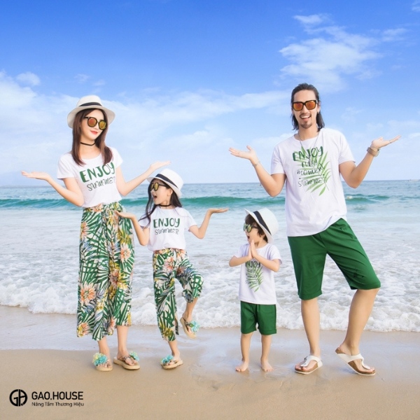 áo đồng phục gia đình đi biển