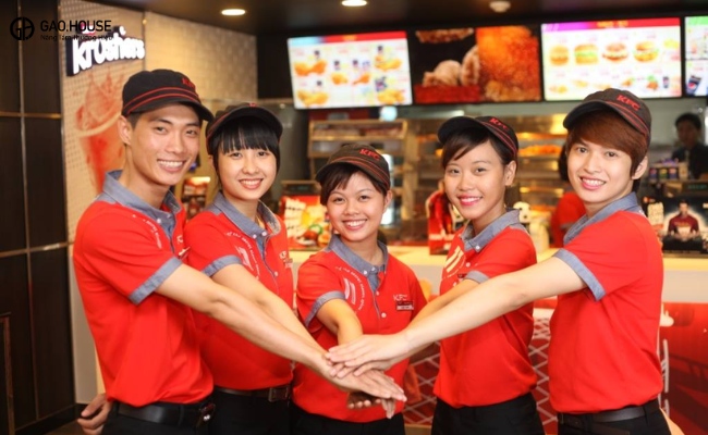 áo thun đồng phục nhân viên kfc