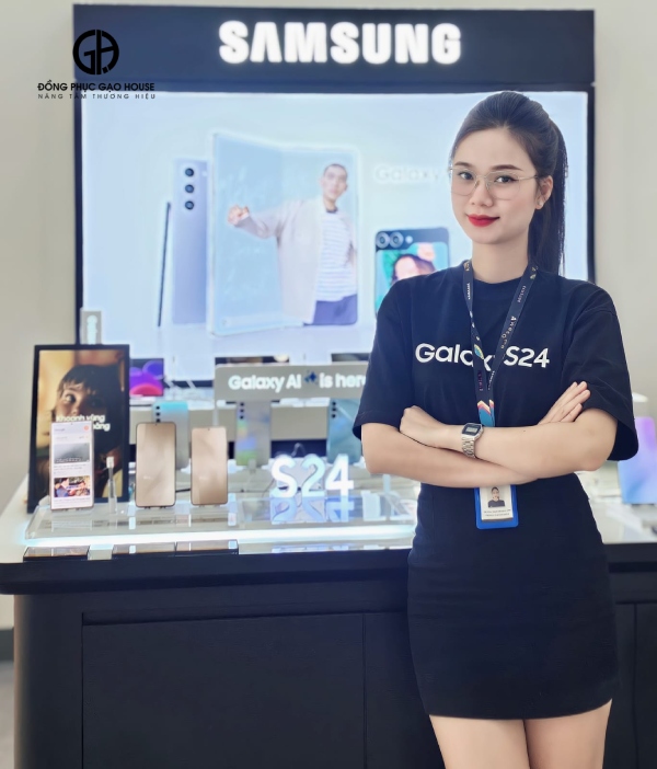 áo thun đồng phục samsung cổ tròn