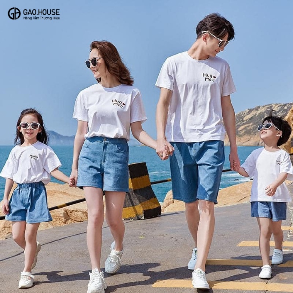 bộ quần áo gia đình đi biển
