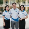 đồng phục họp lớp 20 năm màu trắng xanh