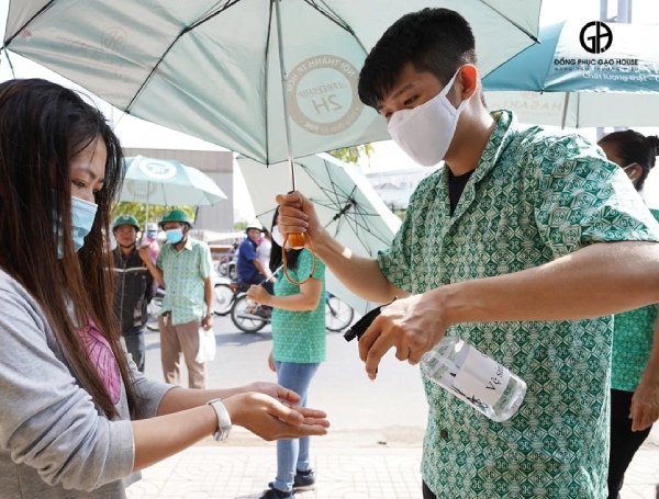 vải may đồng phục hasaki