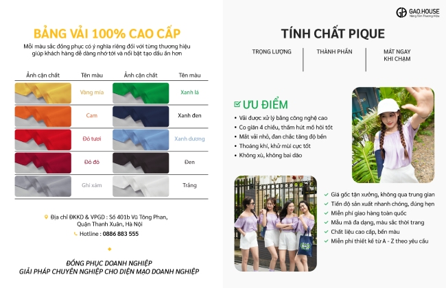 Bảng màu vải chi tiết áo nhóm đũi trễ vai màu tím
