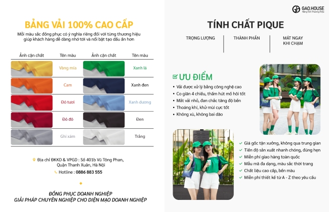 Bảng màu vải chi tiết áo nhóm đũi trễ vai màu xanh