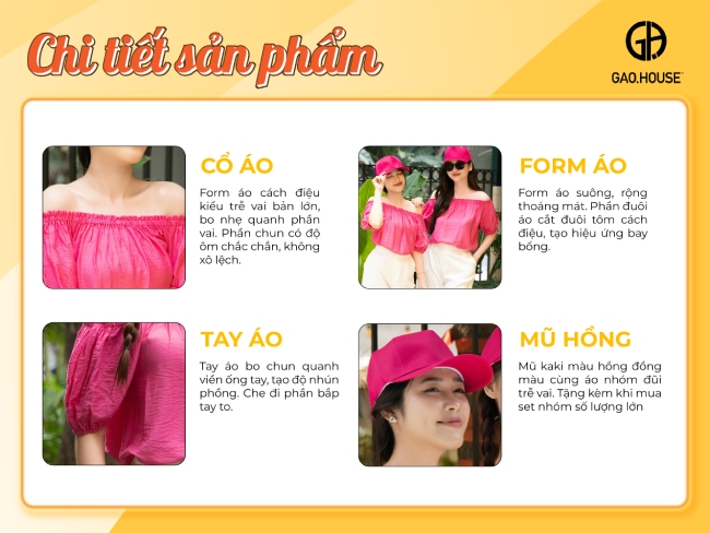 Sản phẩm chi tiết áo nhóm đũi trễ vai hồng