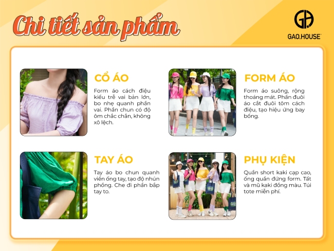 Sản phẩm chi tiết áo nhóm đũi trễ vai sắc màu