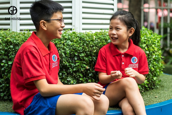 Áo phông đồng phục học sinh màu đỏ