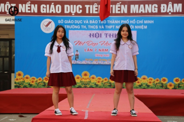 Áo sơ mi đồng phục cấp 3 Ngô Thời Nhiệm