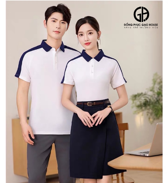 Áo đồng phục nhân viên nghành vận chuyển màu đen thời thượng